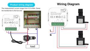 Tuya WiFi Smart Energy Meter Home Channel Current Transformer Solar PV System Power Production Consumption Monitor APP Control