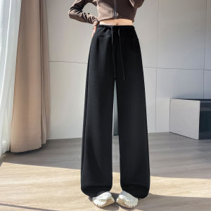 La Chapelle | Black Warm Loose Straight Casual Joggers
