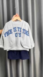 Kapas Gaya Korea Rompi + Jaket + Celana Pendek Set Tiga Potong Baju Bayi Perempuan Fashion Imut Stelan Panjang Bayi Cewek Musim Semi dan Musim Gugur