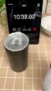 Cốc giữ nhiệt Inox 304 Iced Americano Hình Trụ 600ml TEN IN CAO CẤP Tặng Túi Ống hút Sticker 2D  Giữ nhiệt 8-12 tiếng