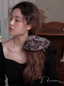 Double Layer Floral Lace Hair Ties Womens Bun Headbands French Vintage Style Hair Bands Hair Accessories Hair Ornaments