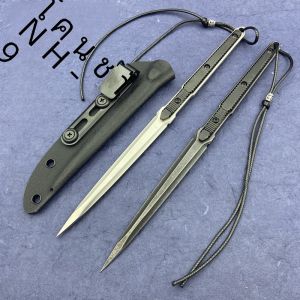 มีดปากเป็ดคาร์บอนสแตนเลสสำหรับป้องกันตัวในกลางแจ้ง พร้อมเข็มขัดแบบพกพาได้หลากหลาย ด้ามจับแบบพกพาได้ ด้ามจับแบบพกพาได้