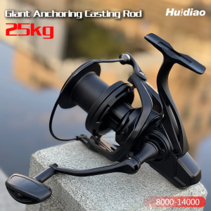 Huidiao NGK-II Powerful Spinning Reel 25KG Max Drag 6+1BB Zero Backlash Fishing Reel Long Distancce Casting for Surf Fishing