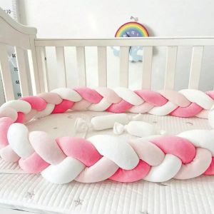 Insular | Widen Baby Bumper Bed Braid Knot Pillow Cushion Bumper for Infant Crib Protector Cot Bumper Room Decor Crib Bedding Set
