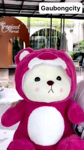 Gấu Bông Lena Mặc Áo Gấu Dâu - Lena Bông Hàng Hottrend Cao Cấp Gấu Bông City