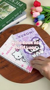 Notebook Buku Tulis Ukuran A5 Karakter Lucu Kuromi Cinnamoroll My Melody dan Hello Kitty MK634