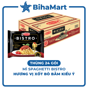 [THÙNG 24 GÓI] - ACECOOK - Mì spaghetti Bistro Xốt bò bằm kiểu Ý mì ý spagetti xốt bò bằm Bistro Acecook (95g/gói)