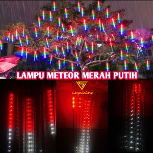 LAMPU 17 AGUSTUS MERAH PUTIH LAMPU METEOR RGB 50 CM 8 10 BATANG CAHAYA TURUN NAIK