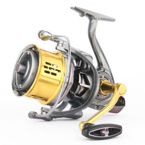 DEUKIO Big SPINNING Reel 8000 10000 12000 Series 20KG ลาก 8 + 1BB อลูมิเนียม SPOOL 4.6:1 อัตราส่วนเกียร์ตกปลา REEL
