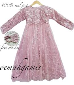 Gamis anak shasika kids 3-12 tahun/Gaun pesta anak perempuan/Dres pesta anak perempuan/Baju kondangan anak perempuan/free masker
