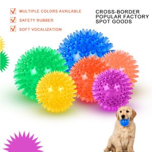 Pet Toy Ball for Cats And Dogs - Sounding Tooth Cleaning Chew Ball Training Teeth Accessories Thornless Chewing Toy for Puppy