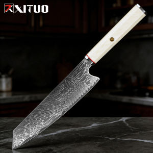 XITUO 1-3PCS Kitchen Knives Kiritsuke  Paring Knife Damascus Steel Sharp Cooking Knives with Imitation Ivory Octagonal Handle