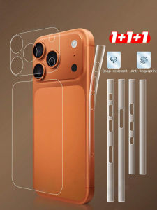 Pet Soft Film Curved Edge Fiber Glass Protective High-Definition Back Film 1 Piece for iPhone 17/17 Air/17 Pro/17 Pro Max Anti-Scratch Transparent Film Device Protective Layer + High-Definition Tpu Ultra-Thin Fiber Glass Base Film Lens Cut-Out Base ...