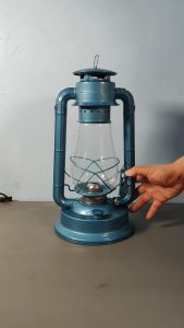 Vintage Lantern Kerosene Lantern Hurricane Lantern Extral Large 14 3/4 inches Tall