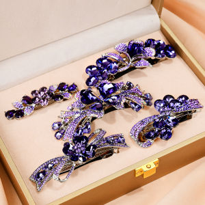 ZUOOU | Purple Crystal Hair Clips Gift Set