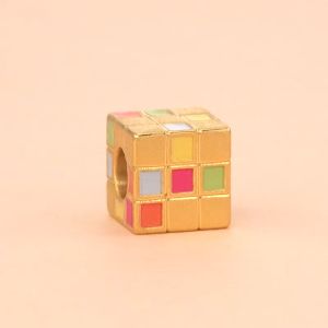 Chow Sang Sang 周生生 Lovely Tales Mini Charme 999 Gold Rubiks Cube Speed Cube Mini Charm 93495C (Bracelet Not Included)