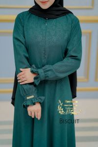 GAMIS HERMOSA MOTIF BISCUIT WARNA HIJAU BOTOL GAMIS HERMOSA WARNA HIJAU TUA GAMIS WRNA HIJAU TUA MURAH BISA COD