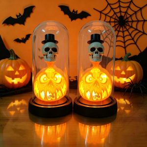 L67 Halloween Ghost Skull Ornament Pumpkin Lantern for Bar  Home Decor Spooky Decoration for Party L