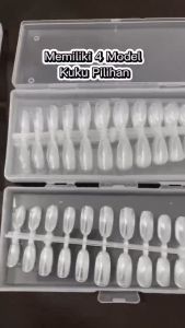 100pcs Nail Art Soft gel tips  Kuku Palsu Extention Nail Tips Gel patch Kuku Palsu Tanpa Ukir grinding ultra Tipis Untuk Nail Art