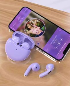 LS Bluetooth Headset IPX4 Waterproof Long Battery Life Wireless Bilateral Stereo Bluetooth 5.0 Headset Pro6 Bluetooth Headset Business Bluetooth Sports Headset Touch Game Universal Fitness Running Headset for All Mobile Phones