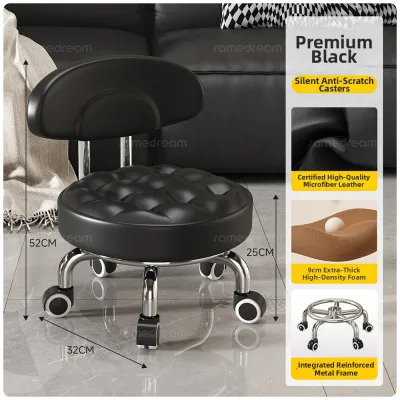 SAMEDREAM | Portable Home Chair with Wheels and Back Support