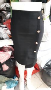 Des rok span impor hitam kode 6511 casual modis style