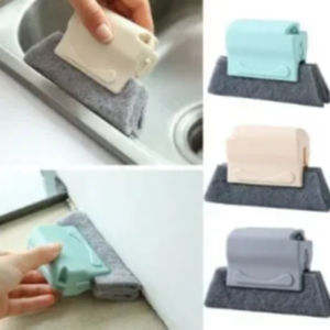 Window Groove Cleaning Cloth Scouring Pad Door Track Hand-held Crevice Cleaner Gray Gap Brush Sliding Home Kitchen Cleaning Tool