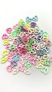 ลูกปัดหัวใจโฮโลแกรม ขนาด 3 mm 🩵💕