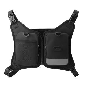 Camouflage Tactical Nylon Double Shoulder Vest Bag for Men Casual Versatile Workwear Hip Hop Street Style Trendy Backpack