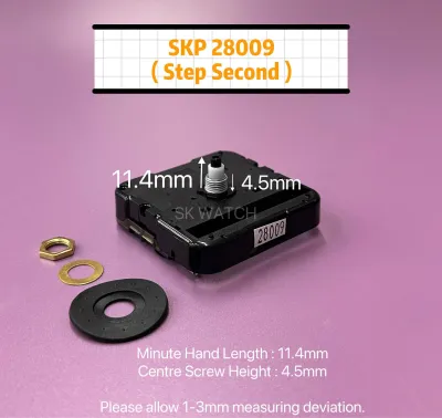 SKP MOVEMENT / SKP28009 SKP42800 SKP44704 SKP44808/ Mesin Jam Extra Panjang / DIY clock replacement / Nut Fix Movement
