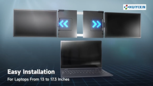 Portable Monitor 14 นิ้วแบบพกพา Monitor Extender Monitor 1080P FHD จอเสริมโน้ตบุ๊ก 3 จอ จอต่อข้างโน้ตบุ๊ก