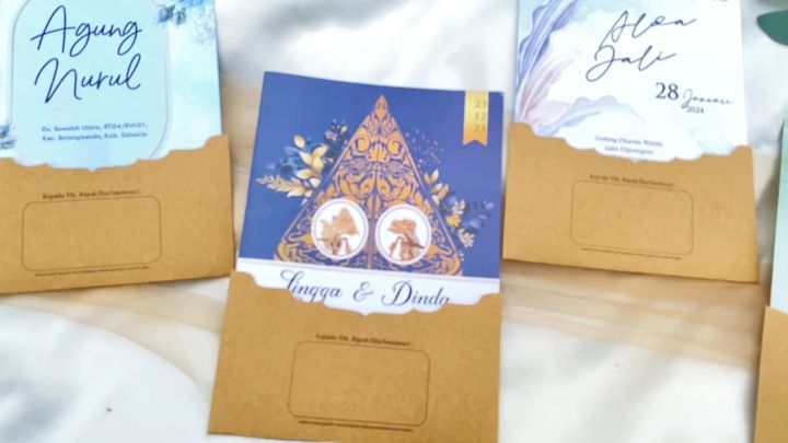 [50 pcs] Kartu Undangan Pernikahan Kasih Amplop Mini - Undangan Nikah ...