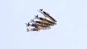 Đầu Nối Phích Cắm 44mm Mạ Vàng 5 Cực Pentaconn Với Ren M7.5x0.5 Và Chân Kẹp Cáp Dành Cho Tai Nghe Và Tai Nghe Cân Bằng