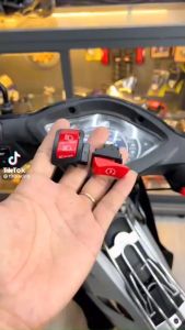 wave 110 wave 2017-2023  Bộ Nút công tắc Đỏ Passing haza đề