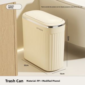 TAOCHUAN | Covered Narrow-Space Bathroom Trash Can