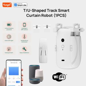 Tuya Smart WiFi Curtain Robot (with Gateway) APP Remote Control Voice Control Included Accessories for T/U Curtain Tracks