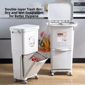 LIWAN | Press-Top Easy Reach Separation Trash Can