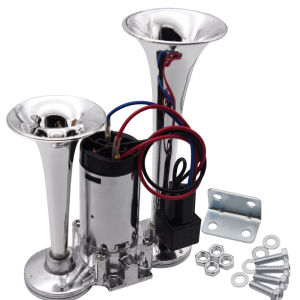 150db Car Electric Loud Horn Dual Trumpets Speaker Auto 12v Air Horn Siren Sound Security Alarm Signal for Train Truck  Boat SUV