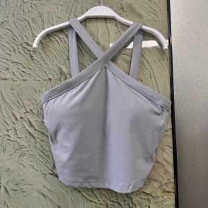 เสื้อชั้นในโยคะแบบมีโครงสำหรับสตรี รองรับน้ำหนักได้ดี ทรงหัวใจ ทรงครึ่งวงกลม ทรงคัพ 3/4 สายเดี่ยว คอลเลกชั่นฤดูร้อน 2023