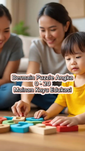 Puzzle Angka 0 - 20 - Mainan Kayu Puzzle Untuk Belajar Mengenal Angka Anak - Kayu Seru