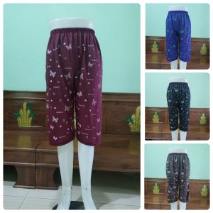6Pcs Celana Pendek Wanita Harian Selutut Bahan Kaos pe Murah Harga Grosir