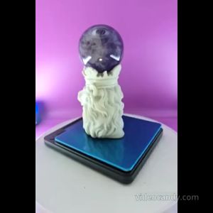 天然紫晶球加狮子底座Natural Amethyst Sphere with Lion Base