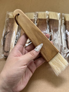 Bàn Chải Mỡ Tự Nhiên BoShang Home Wood Handle Bàn Chải Mỡ Nướng Nhà Bếp Bàn Chải Mỡ Trứng Cà Phê