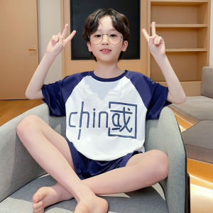 miiow | Lightweight Breathable Summer Pajamas Set For Boys Short Sleeve Shorts Home Clothes MiiOW Cat Brand Cartoon Cute Style