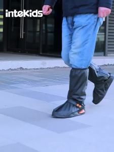 Waterproof Rain Shoes Cover Rain Boot Cover Zipper Anti-slip Overshoes with Elastic String Kalis Air Kasut Hujan