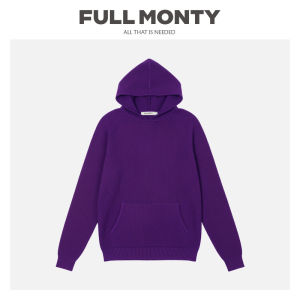 Hooded Drop Shoulder Wool Sweater