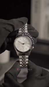 Jam Tangan Pria Alba Mechanical AL4197X1 Silver white Dial Silver Stainless Steel Strap