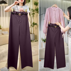 Elegant High Waist Wide Leg Pants Womens Suit Trousers Lazy Style Casual Straight Cut Spring Autumn New Arrival Loose Fit