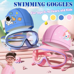 3-16 Years Old Kids Swimming Goggles Set Silicone Anti-fog Waterproof HD Swim Glasses with Earplugs for Boys Girls