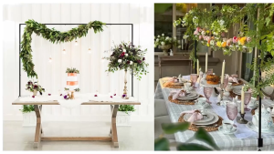 Over The Table Rod Stand with Clamps Adjustable 80-250cm Length Gold Table Balloon Arch Hanging Stand with Storage Bag for Valentines Day Wedding Halloween Christmas Birthday Party Decoration